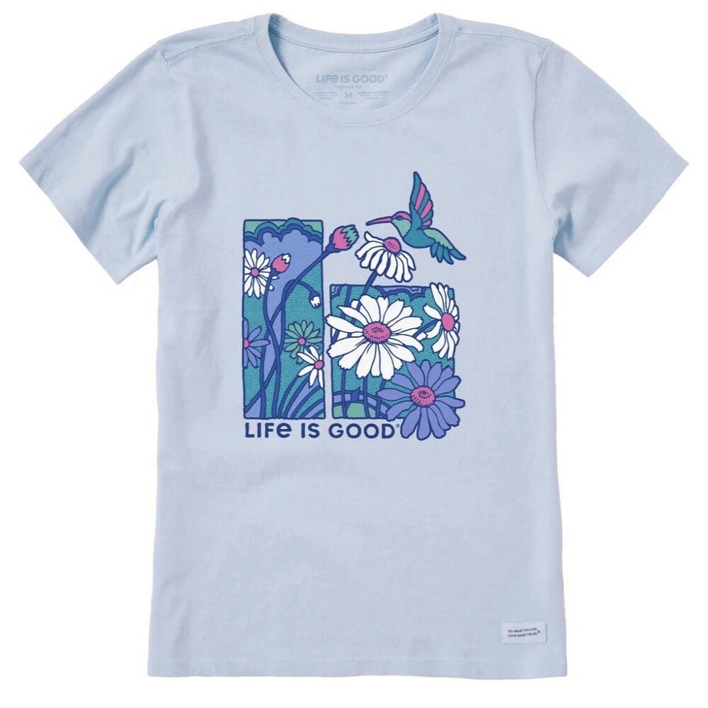 Life Is Good Women's Life is Good Hummingbird Short Sleeve Crusher Tee Size L E2